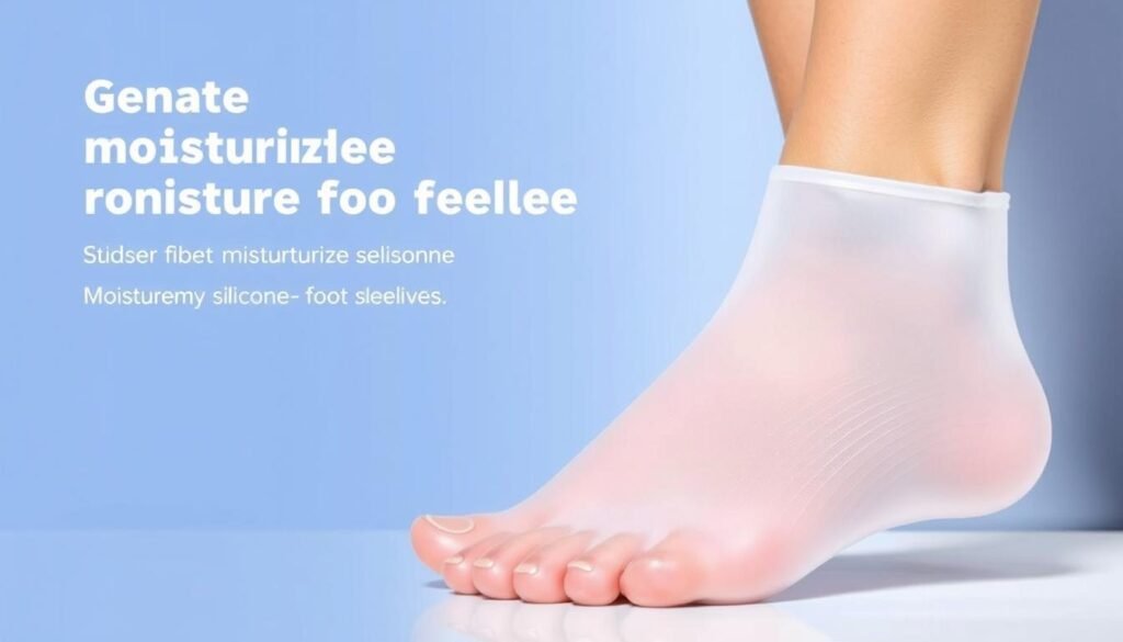 Gerar imagem de meias de silicone hidratantes para pés secos