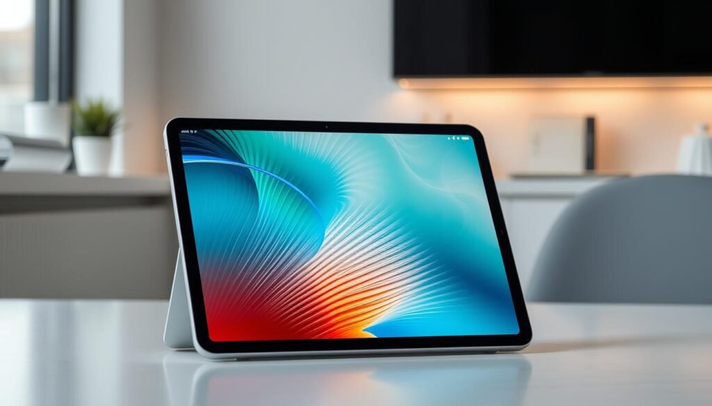 Gere uma imagem do iPad Air (5ª Geração) com Tela Liquid Retina e armazenamento de 256GB.