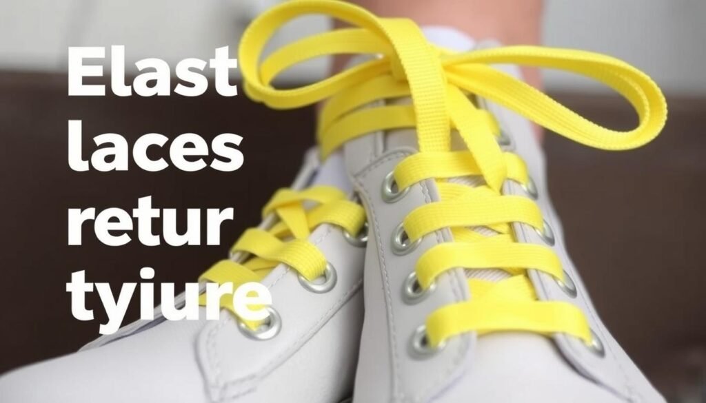 Imagem de cadarços elásticos sem amarração para tênis Imagem de cadarços elásticos sem amarração para tênis