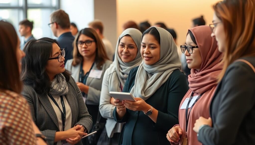 Imagem de mulheres conectadas em uma comunidade de tecnologia Imagem de mulheres conectadas em uma comunidade de tecnologia