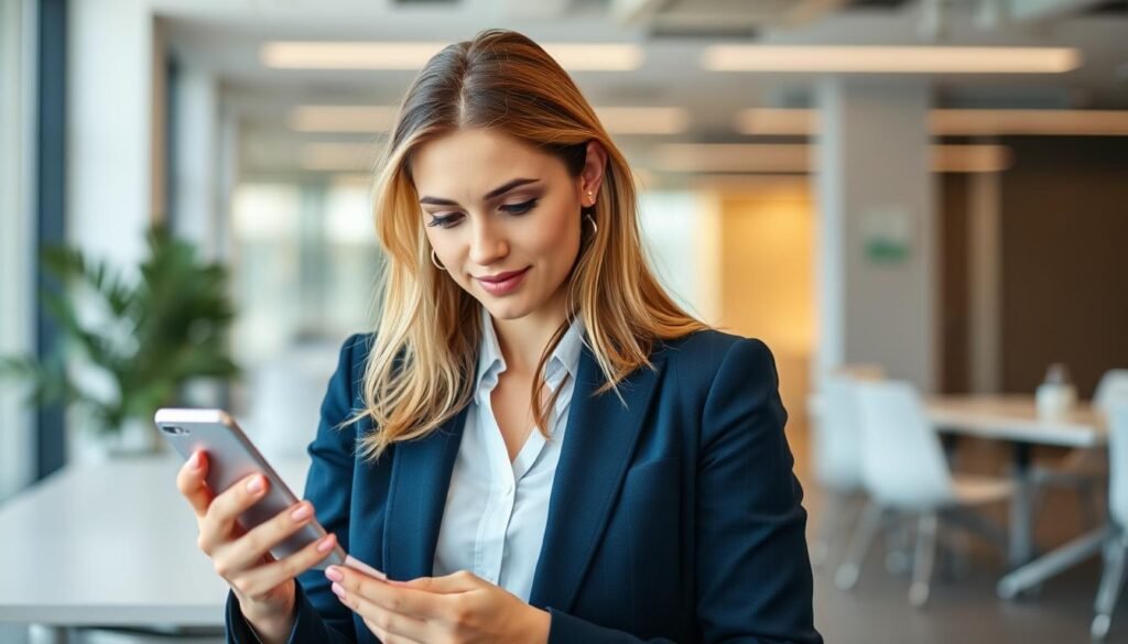 Imagem de uma mulher fazendo anotações no Google Keep em um smartphone Imagem de uma mulher fazendo anotações no Google Keep em um smartphone