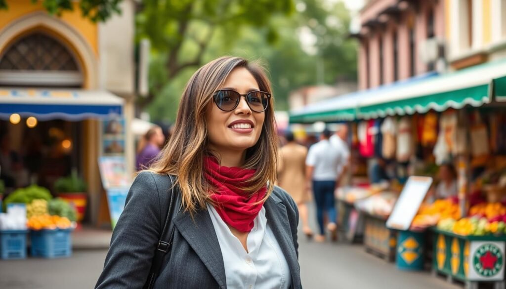 Imagem de uma mulher viajando sozinha no Brasil