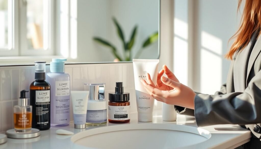 Imagem de uma rotina de skincare básica