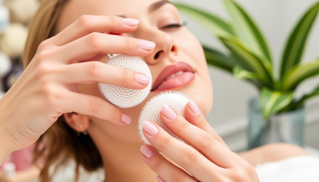 Imagem da Escova de Pele Buttah em uso Imagem da Escova de Pele Buttah em uso