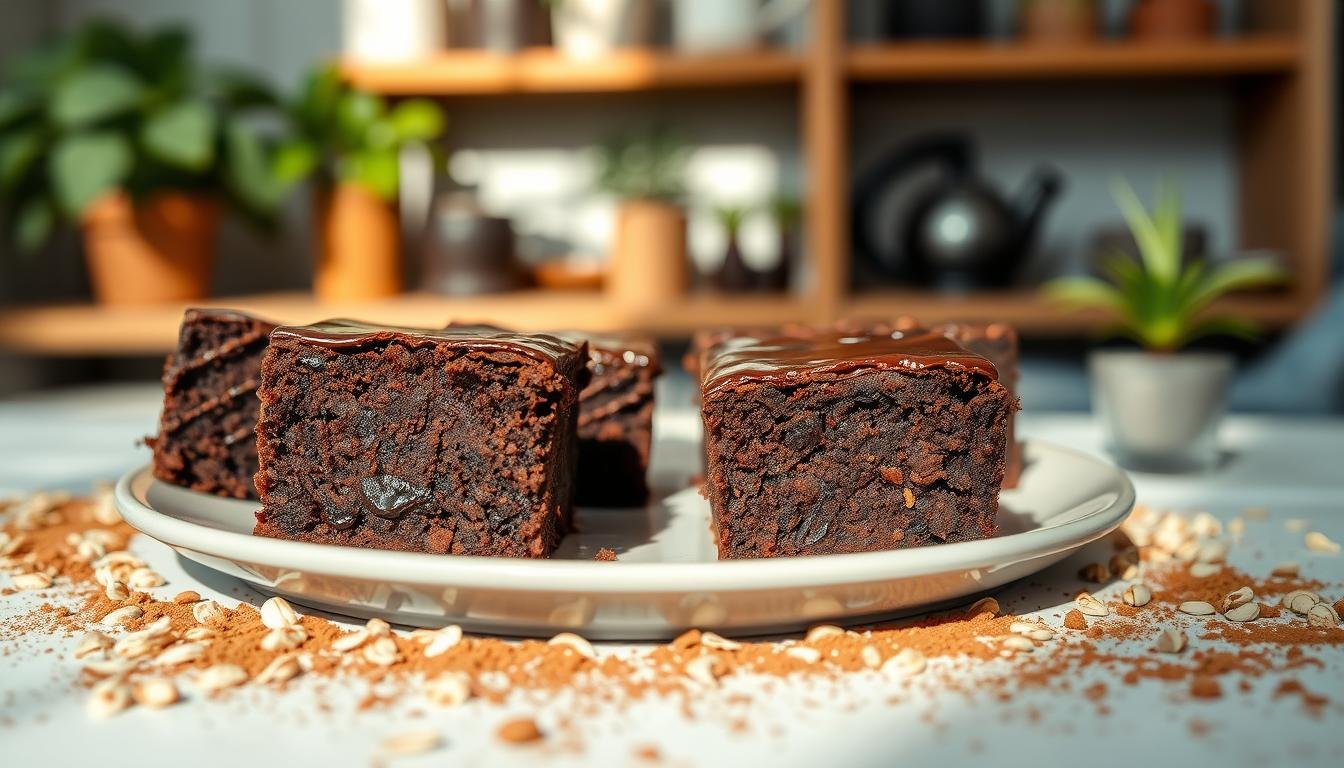 brownie de cacau e aveia